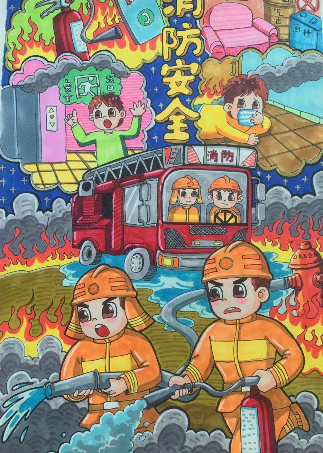 奖30名第五届镇江市少年儿童消防绘画大赛一等奖名单(幼儿组)作品名称