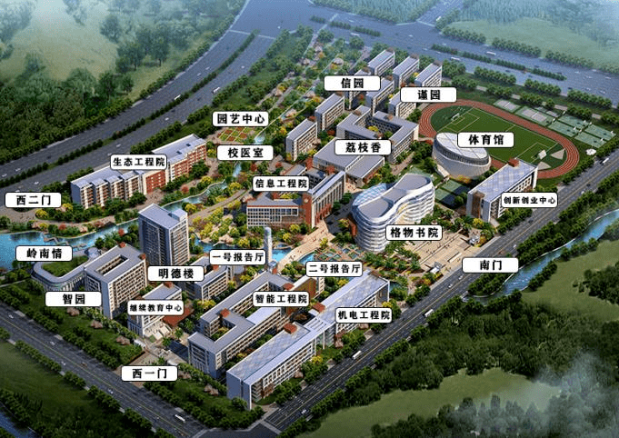 惠州学院平面图图片