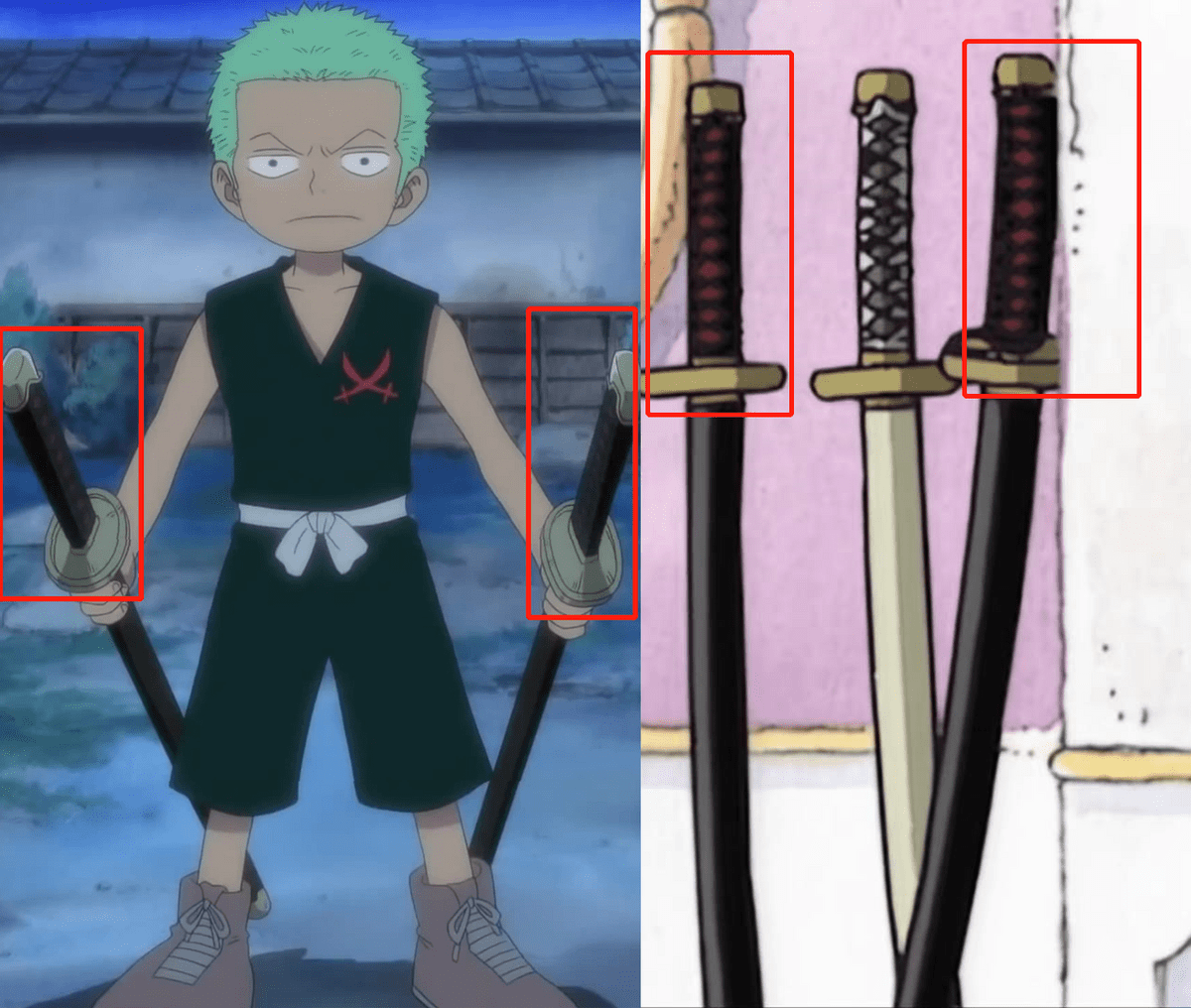 与古伊娜第2001次决战中索隆提议用真刀1.