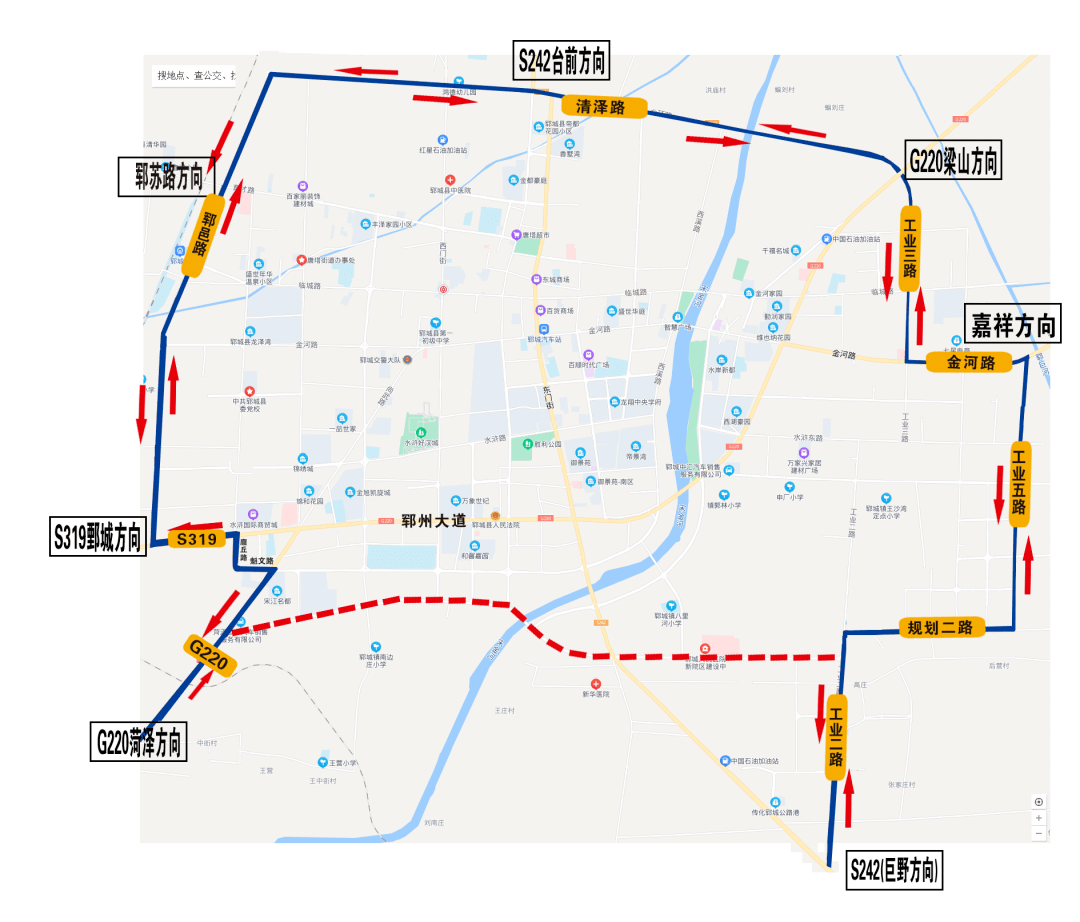 g220郓城绕城段规划图图片