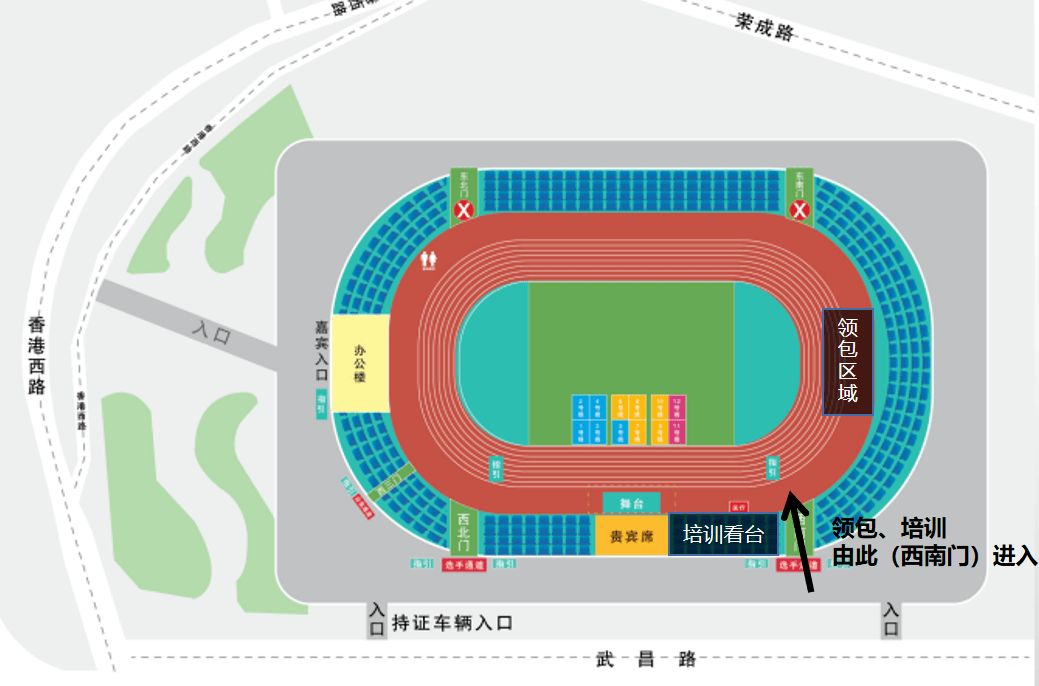 青岛天泰体育场平面图图片