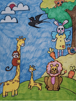 2023年"保护生物多样性,多彩稀土高新区"主题少儿绘画比赛获奖作品