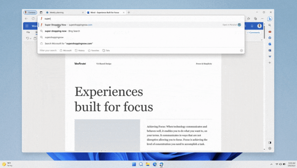 微软发布Edge for Business浏览器企业专用模式 具有专用的视觉元素生产力功能