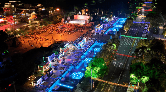 北川巴拿恰夜景图片