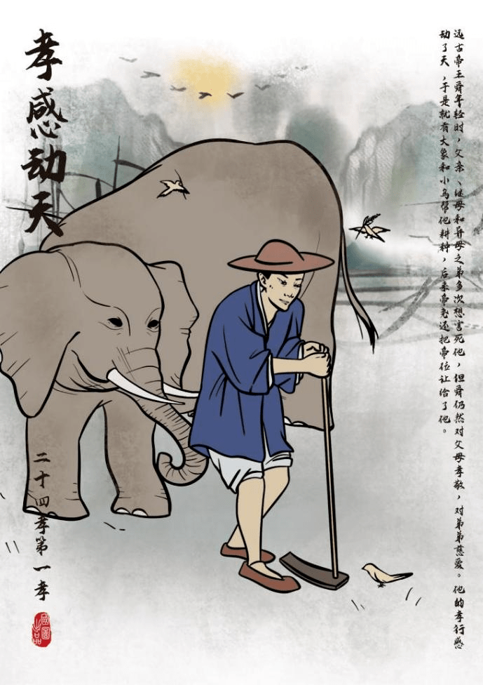 标的简介 : 相传舜的父亲瞽叟,继母和异母弟弟象傲千方百计想害死他