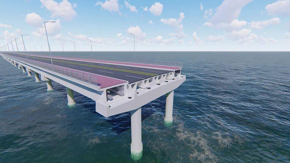秦皇岛海螺岛跨海大桥首片预制管廊海上架设成功_施工_桥梁_设计的