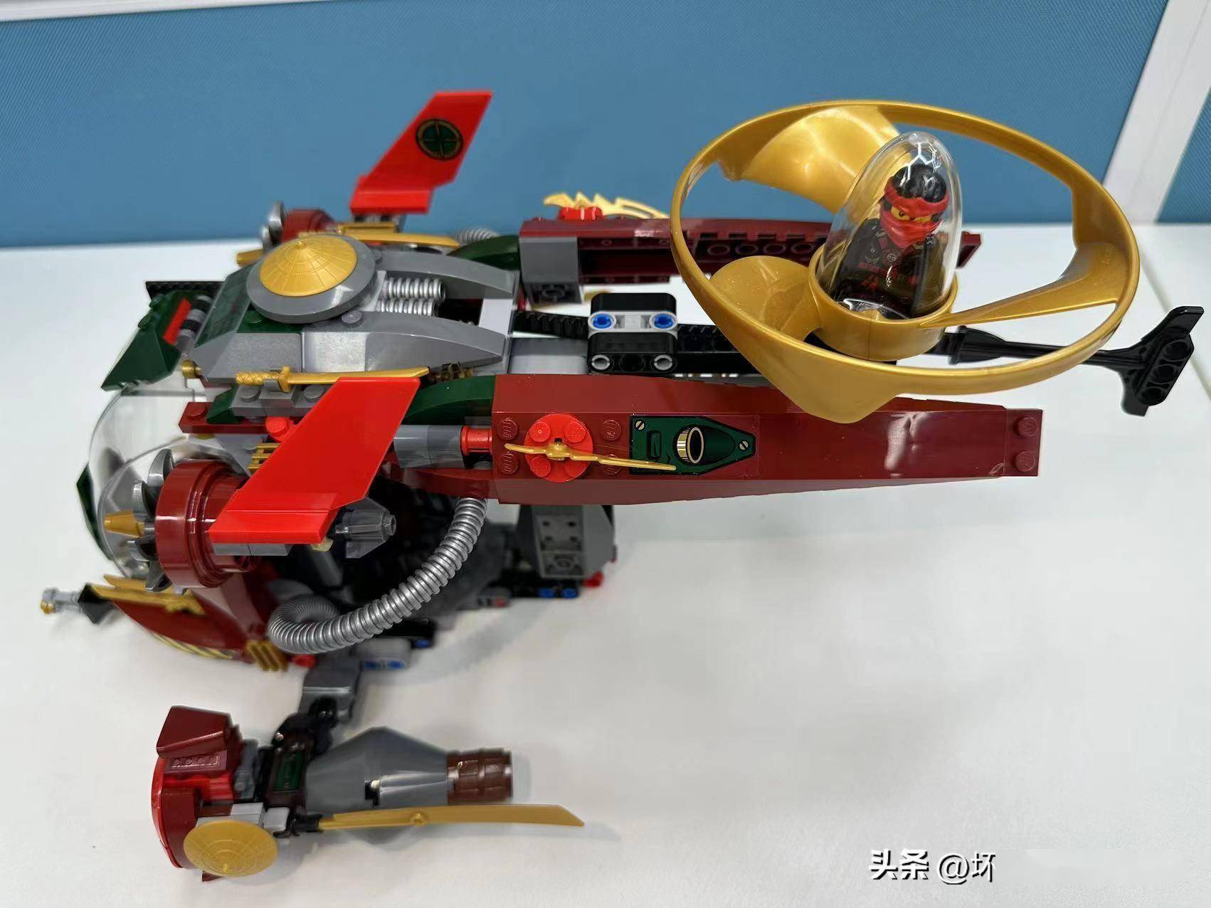 试玩乐高幻影忍者70735:飞天旋转术超级战机_罗尼_幽灵_联动