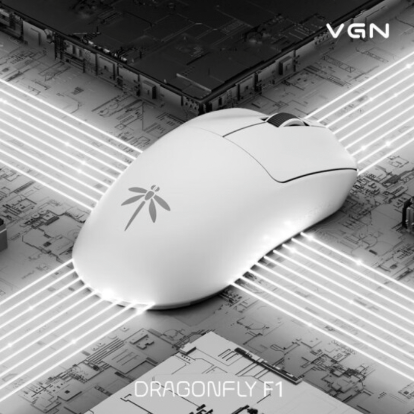 VGN推出蜻蜓F1 MOBA鼠标 ：采用环诺冰莓粉点微动 配备PAW 3995传感器