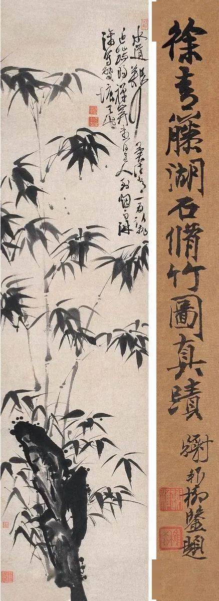 徐渭写竹，狂放不羁，墨气淋漓_水仙_竹子_竹卷