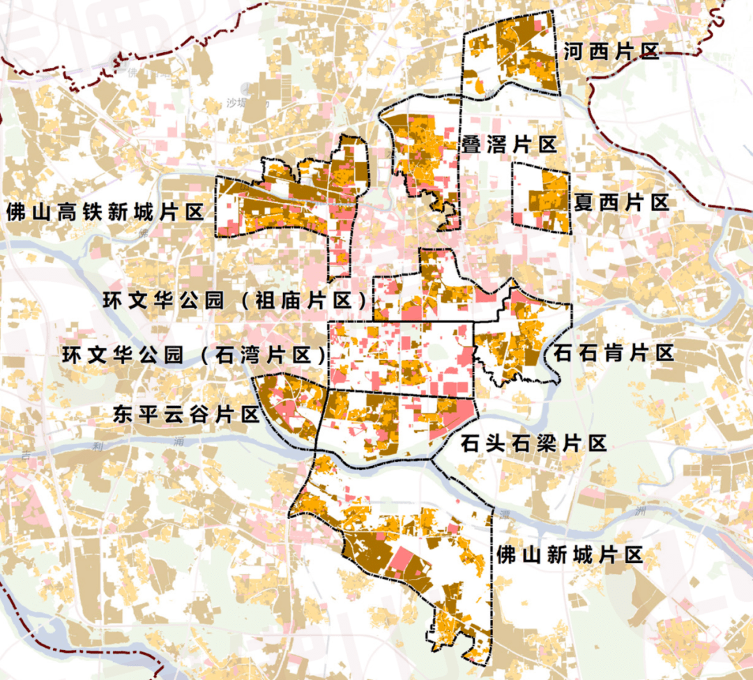 重點改造組團包含:精品禪城改造提升組團(禪城祖廟,石灣,張槎),燈湖