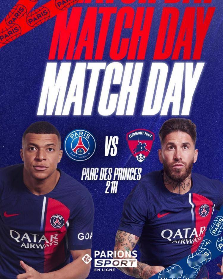 巴黎发布法甲收官战海报:姆巴佩,拉莫斯出镜_对阵_比赛_克莱蒙