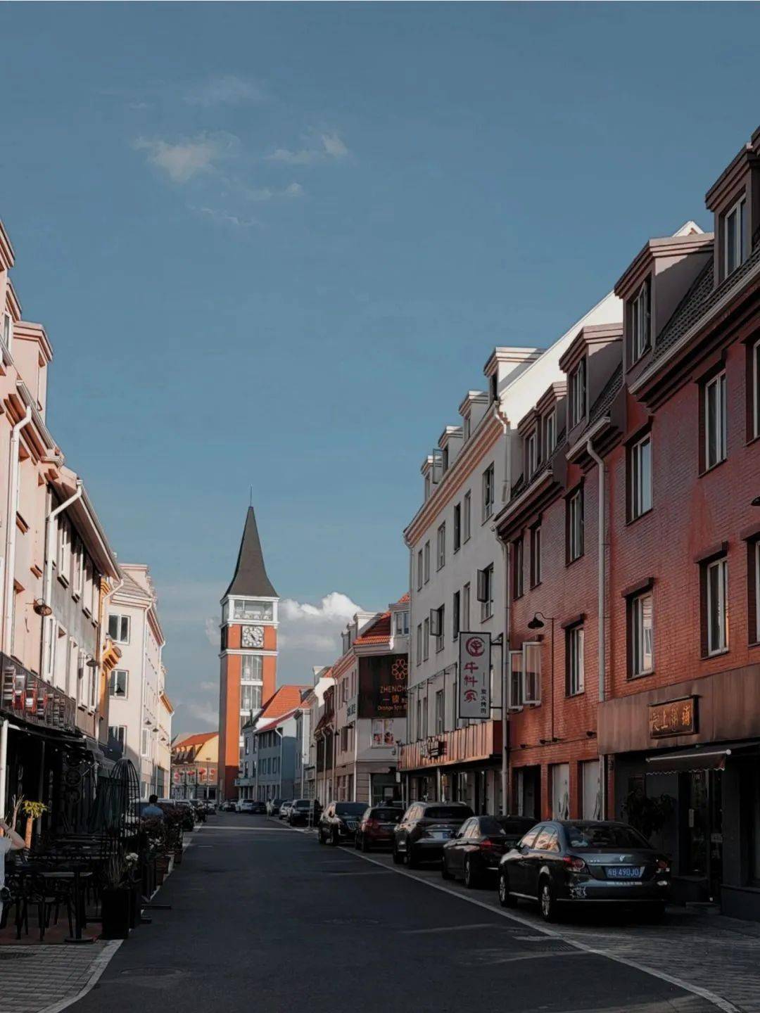 北欧风情小镇街景图片