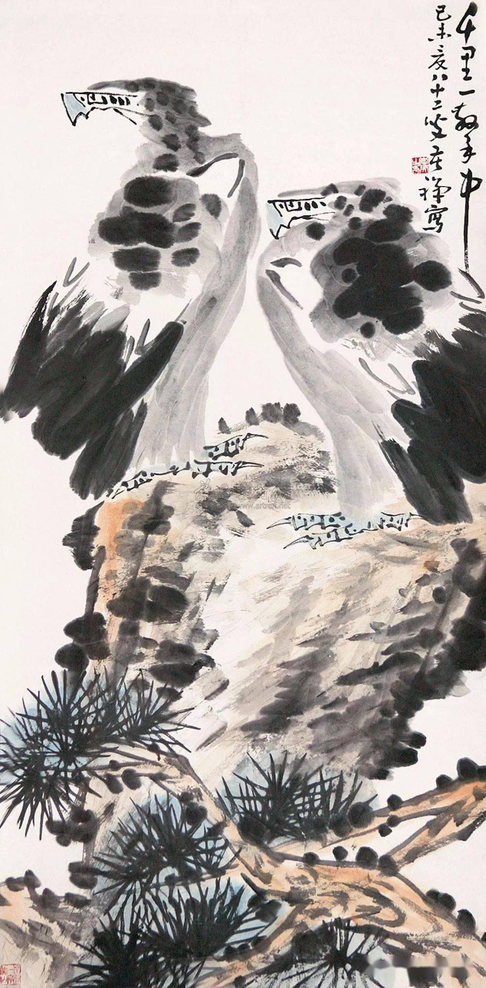 一洗万古凡羽空|李苦禅论画鹰_雄鹰_笔下_国画