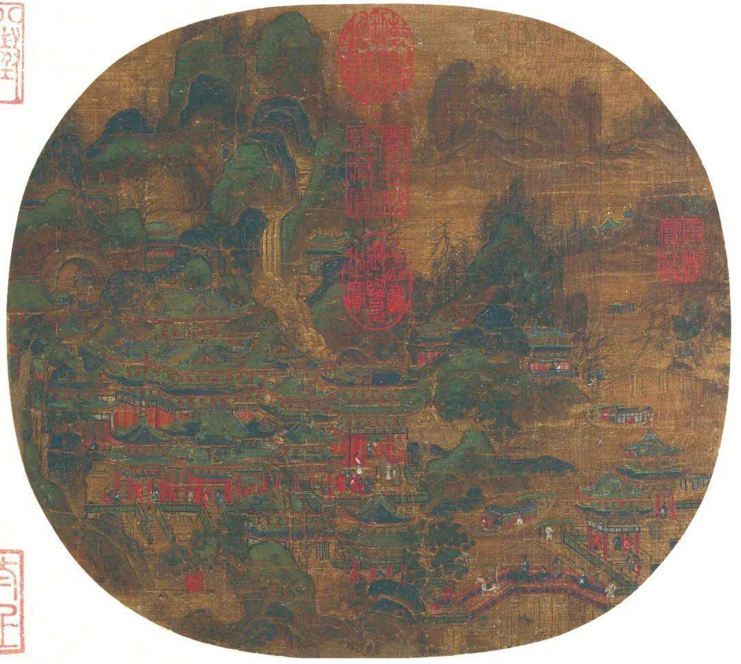 唐 李思训(传)九成避暑图元 盛懋 山居纳凉图清 袁江 骊山避暑图02