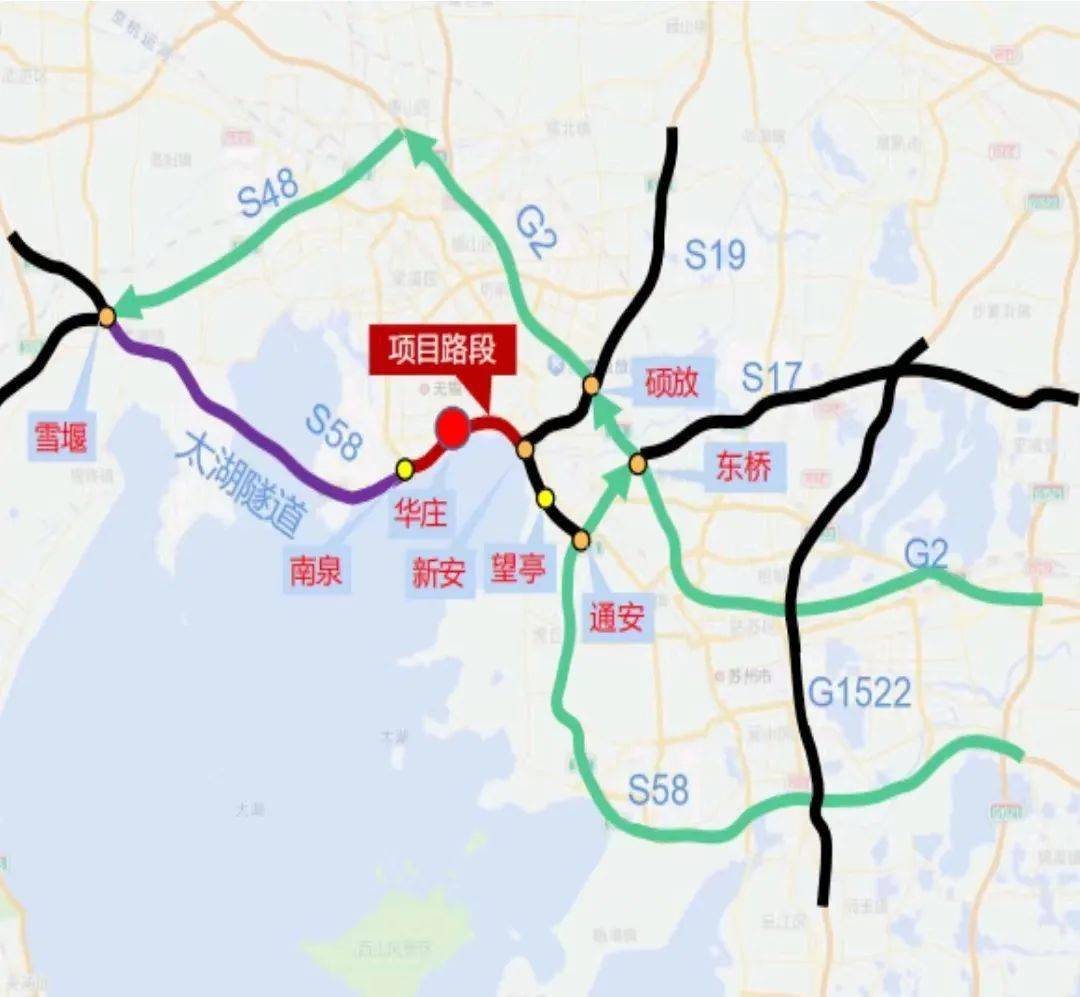 ①苏州,上海过环太湖段车辆可选择绕行g2京沪高速,s48沪宜高速过环