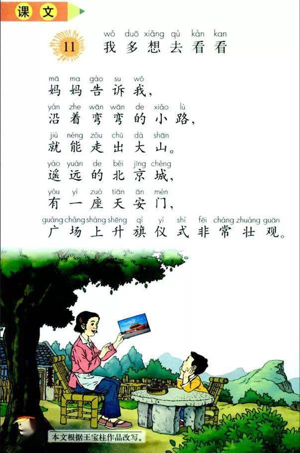 第一件事是带他去了北京,在他的强烈要求下去看了天安门,因为课文里面