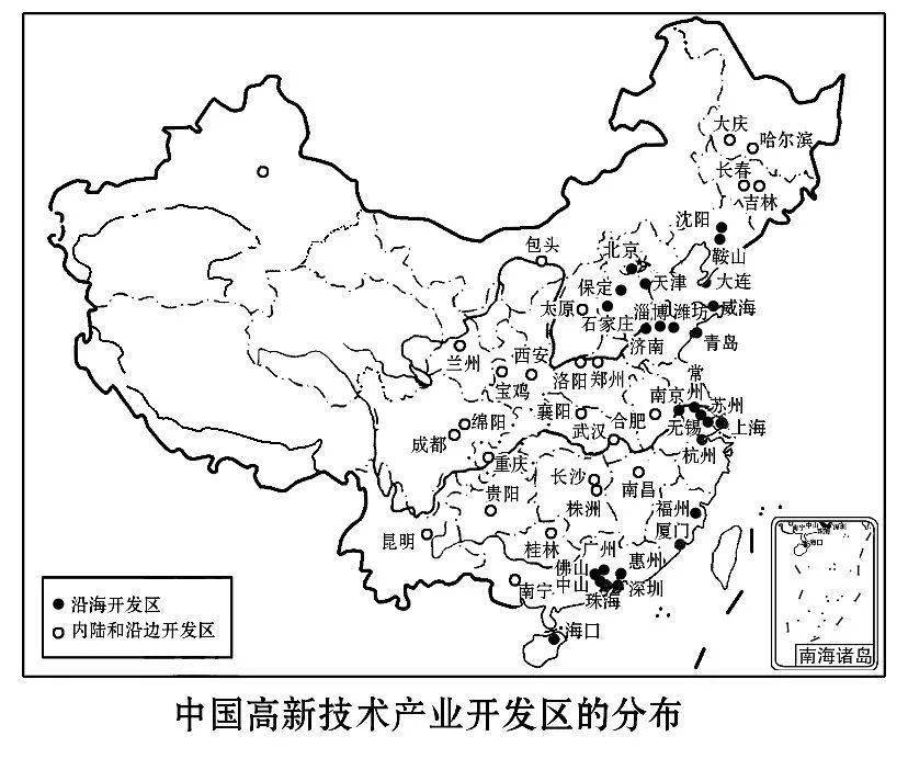 中国地图板块图空白图片