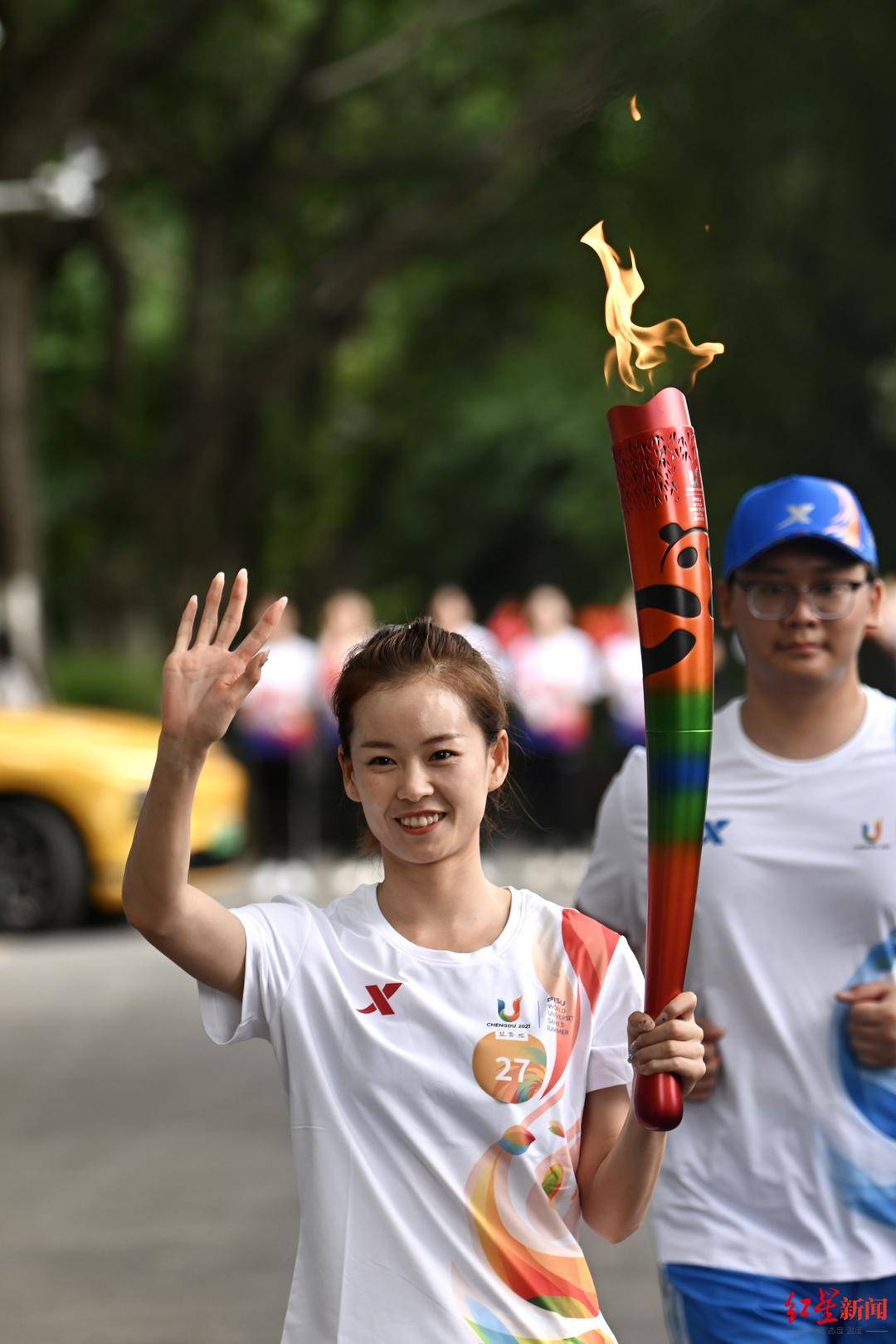 我是大运火炬手丨"竞走女神"杨家玉:预祝学弟学妹们在大运赛场为国
