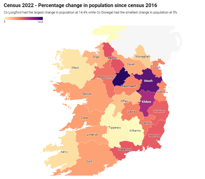 爱尔兰2022人口普查数据公布