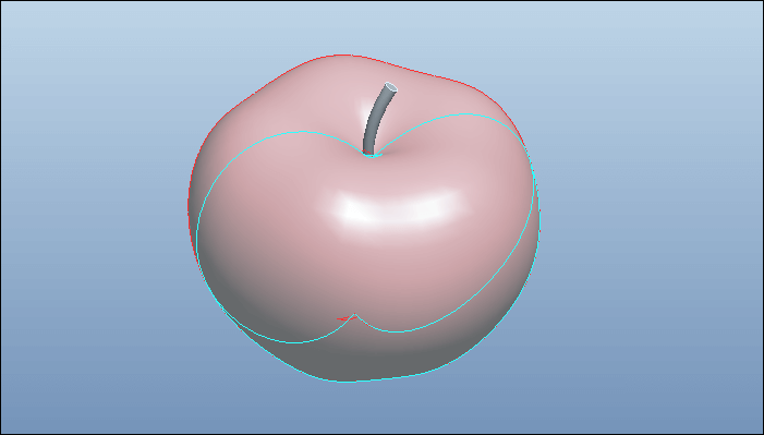 用proe/creo建模并渲染一个苹果