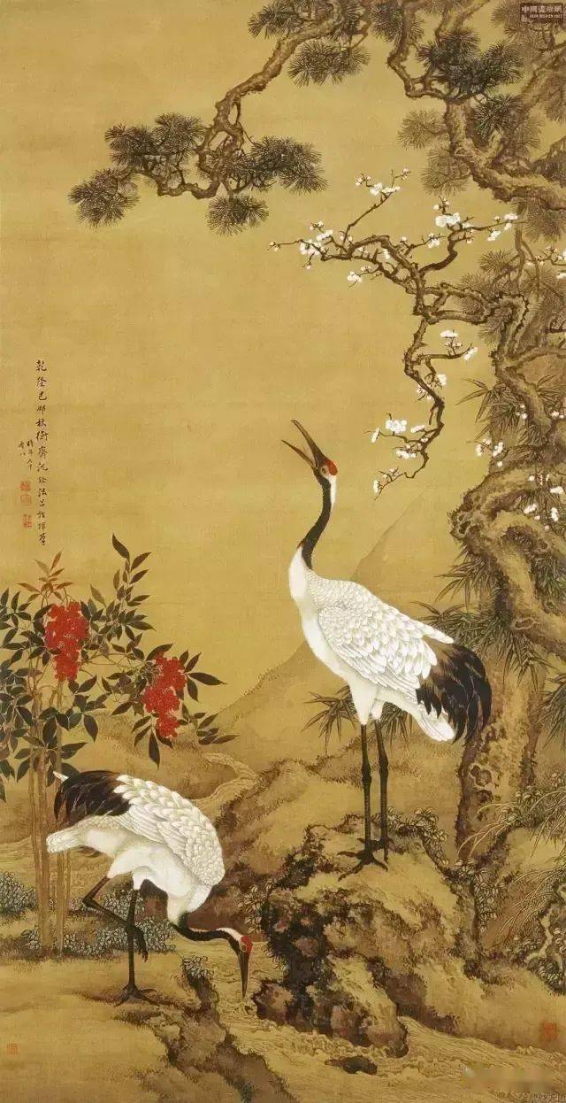 松鹤延年 仙风道骨, 百年来最会画松鹤的人!_南苹_吕纪_湖州市