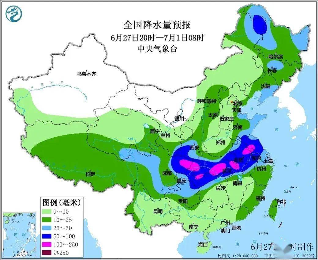 明天全国下雨分布图图片