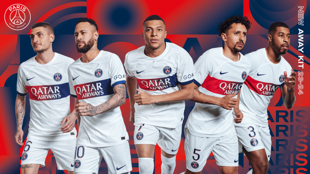 巴黎圣日耳曼与耐克发布2023/24赛季客场球衣!_球员_颜色_条纹