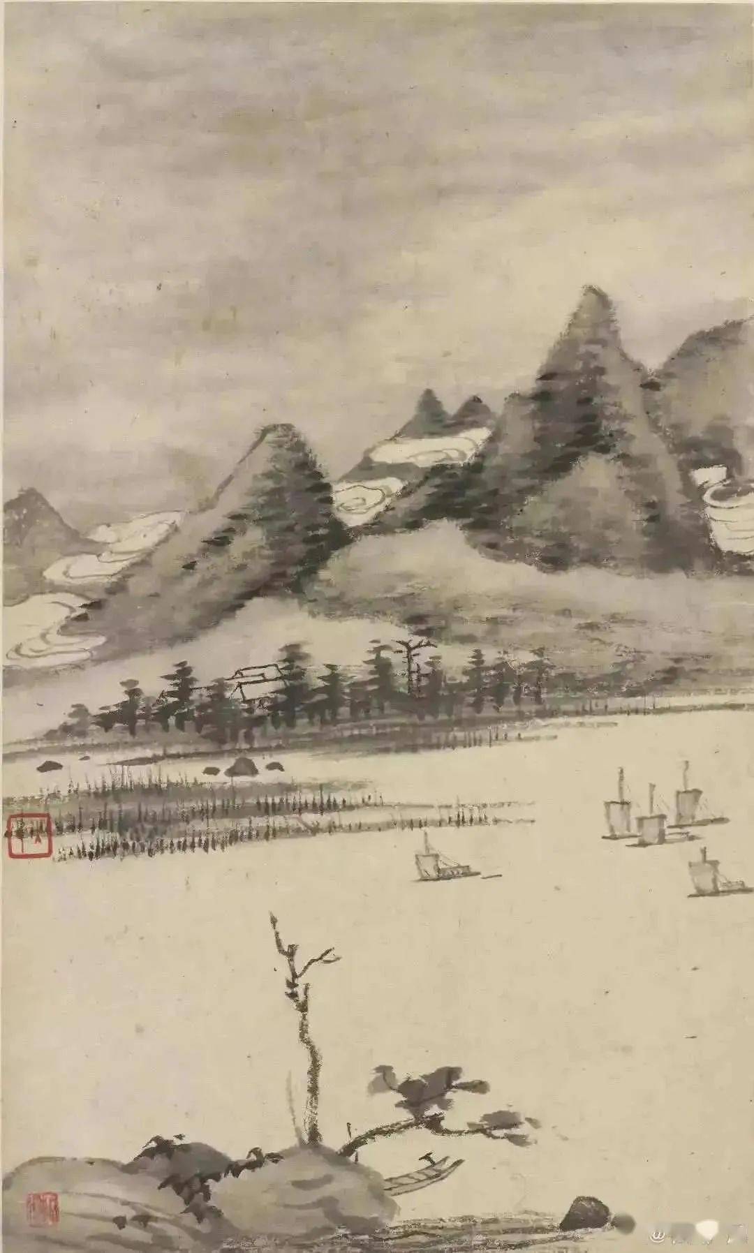 渐江《丰溪山水册》_作品_国画_创作