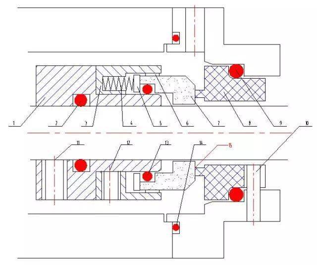 作用及辅助密封的配合下保持贴合并相对滑动而构成防止流体泄漏的装置