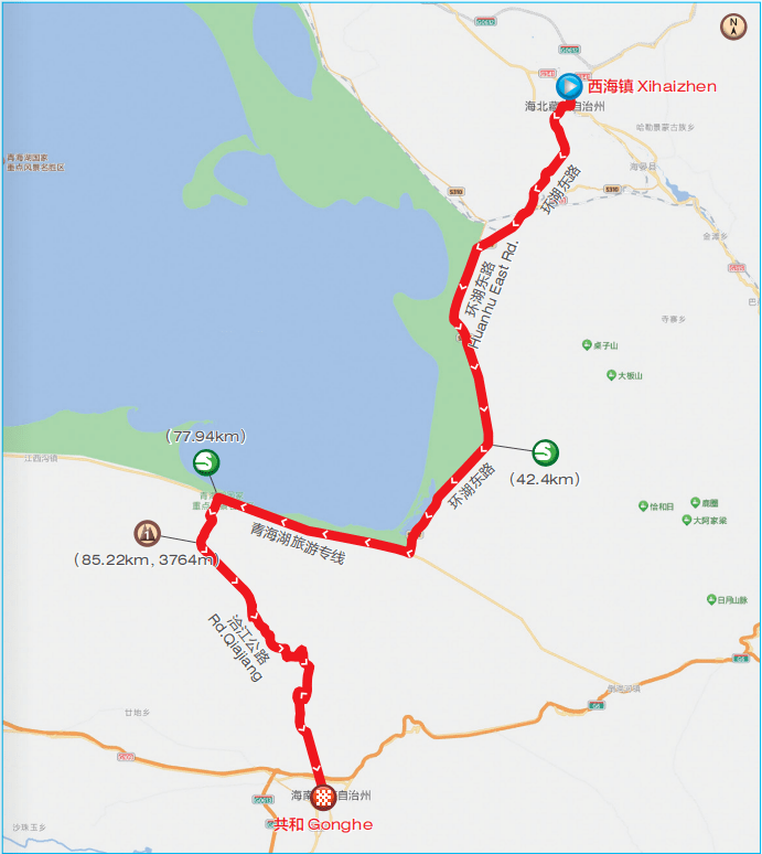 207)青海湖旅游专线—青海湖景区—恰江公路(南山洛合垭口)—德和大街