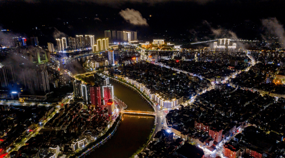 绥江夜景图片