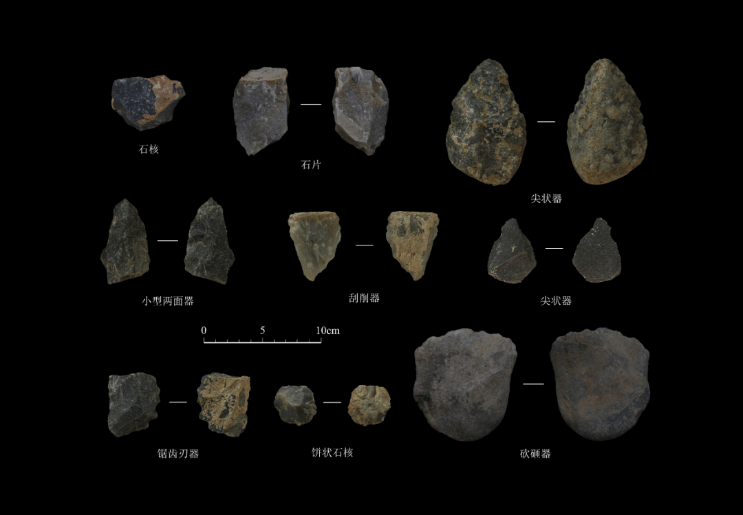 石川河流域朱黄堡遗址出土石制品过去,陕西曾发现了蓝田人,大荔人