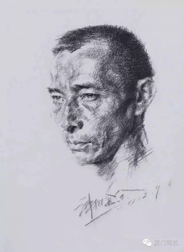 广州美院教授谢楚余素描_著名画家