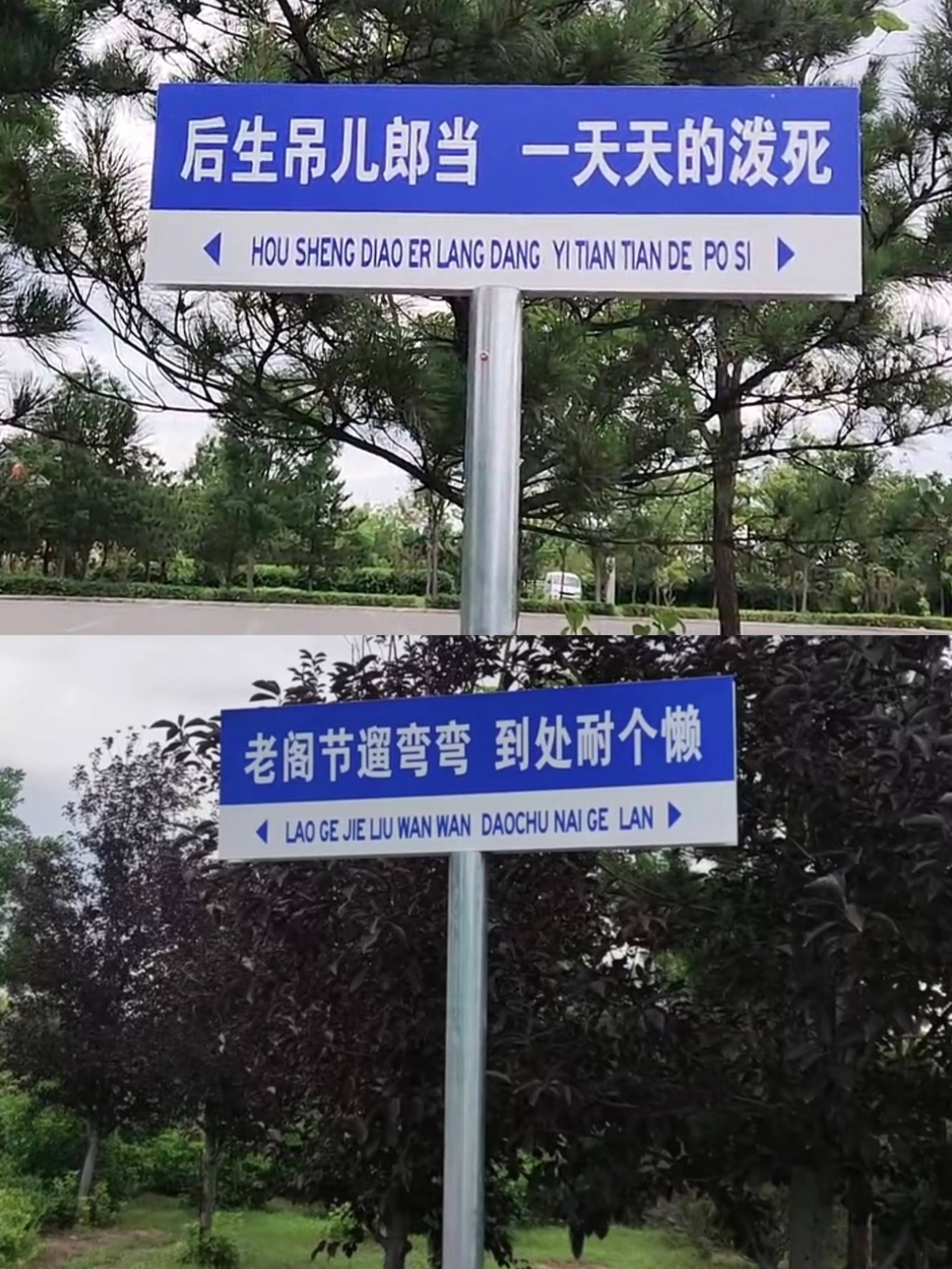 网传太原一景区附近竖立低俗标语路牌,景区回应:景区里没有该路牌