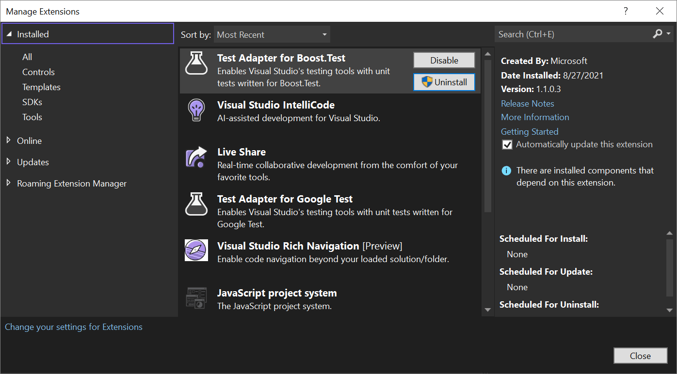 微软更新Visual Studio 17.7 Preview 4 用户可更简单地安装和管理扩展插件