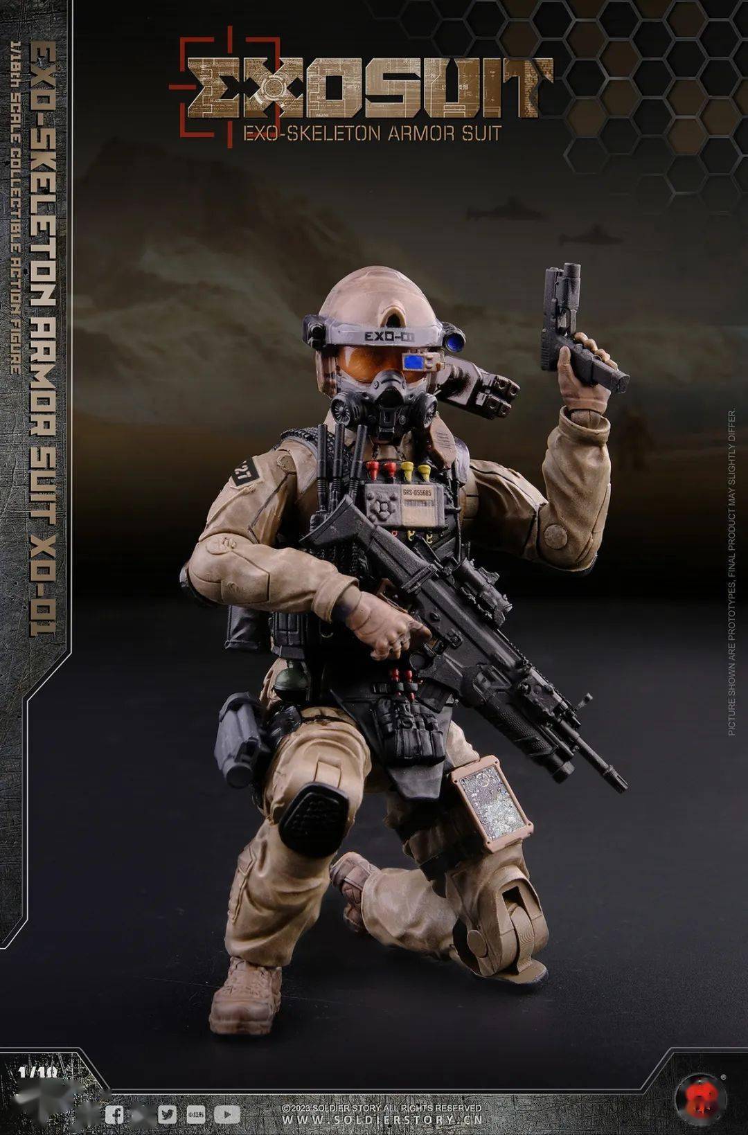 新品预定~ soldierstory 1/18 exo 外骨骼装甲服xo-01 sse001_全身_驾