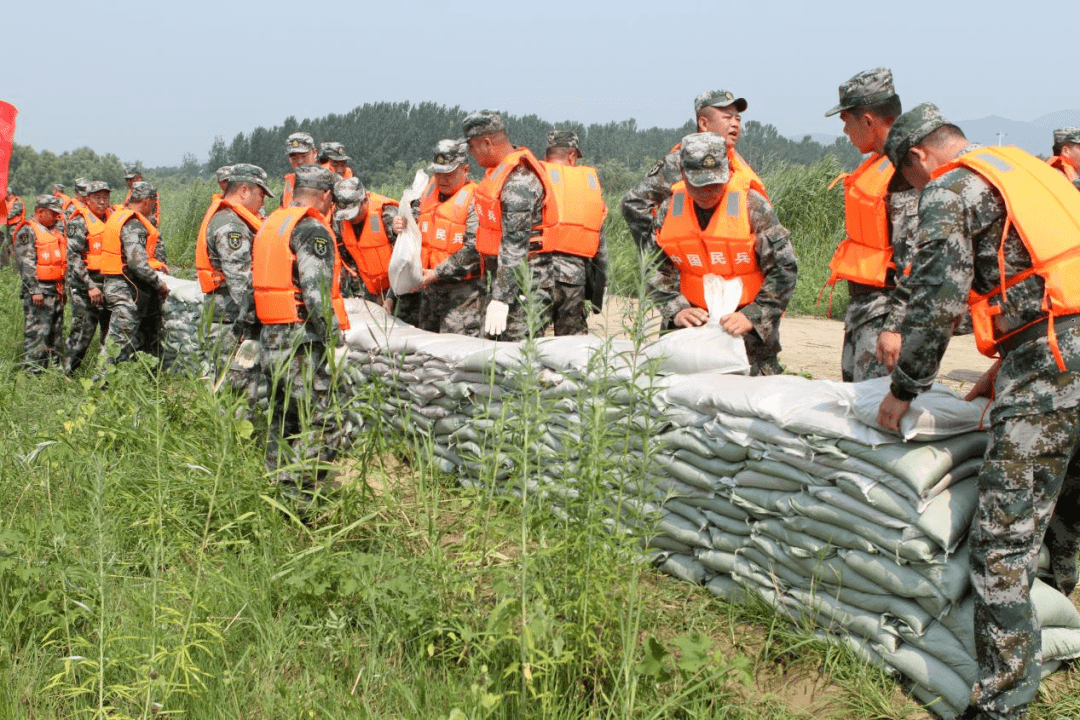 蓟州区民兵应急力量开展防汛抗洪抢险拉动演练_救援_堤坝_人民