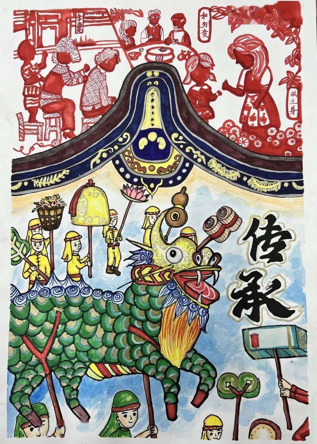 潮汕文化绘画图片