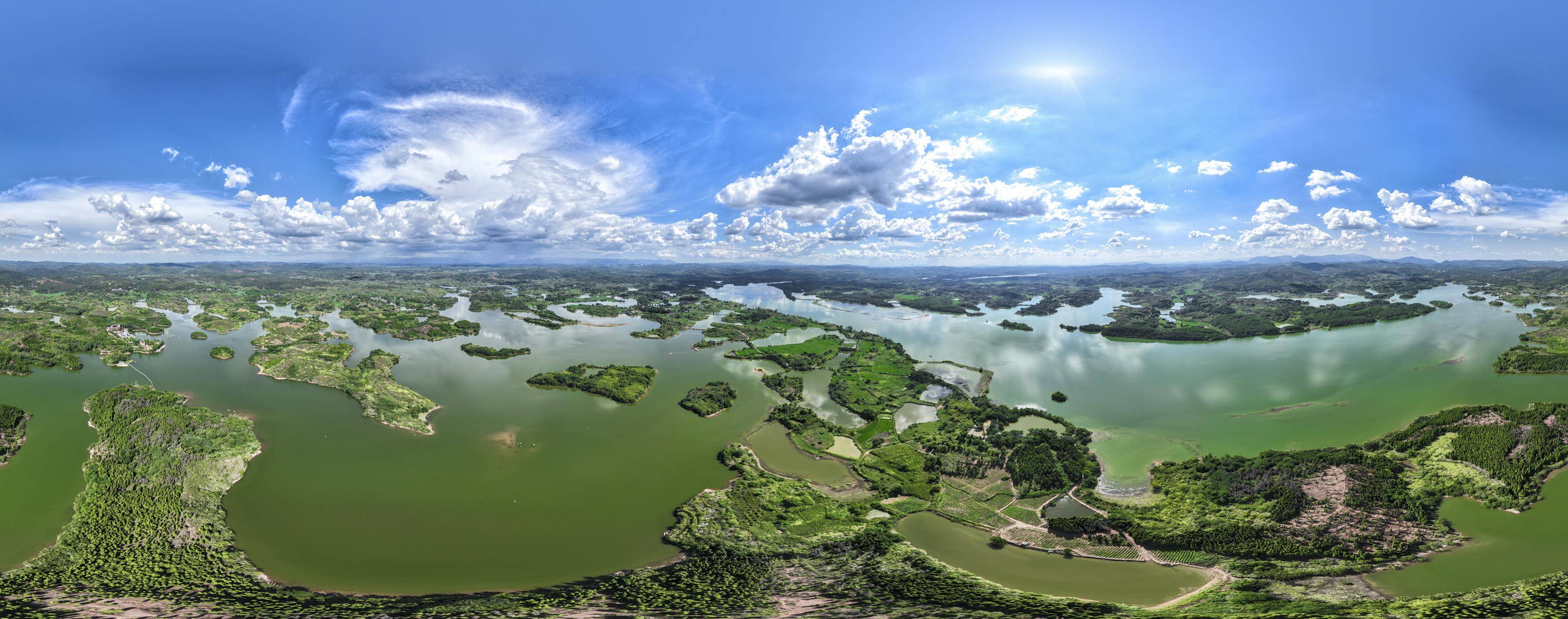 (环境)湖南桂阳:碧水蓝天湿地美_生态_画卷_夏日