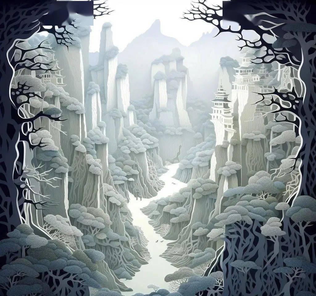 山水间的纸艺奇迹,当剪纸遇上张家界的山水奇观看了移不开眼.