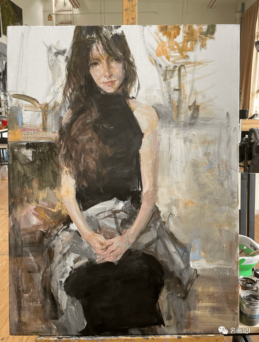 【写生】俞晓夫人物写生(附2023新作)_cm_布面_丙烯