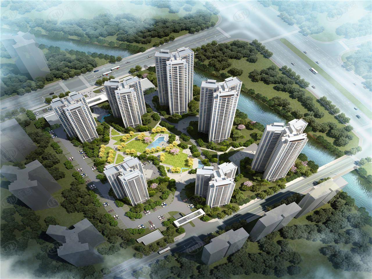 枢纽新城商圈中梁兰园阅璟台 户型面积98~102㎡