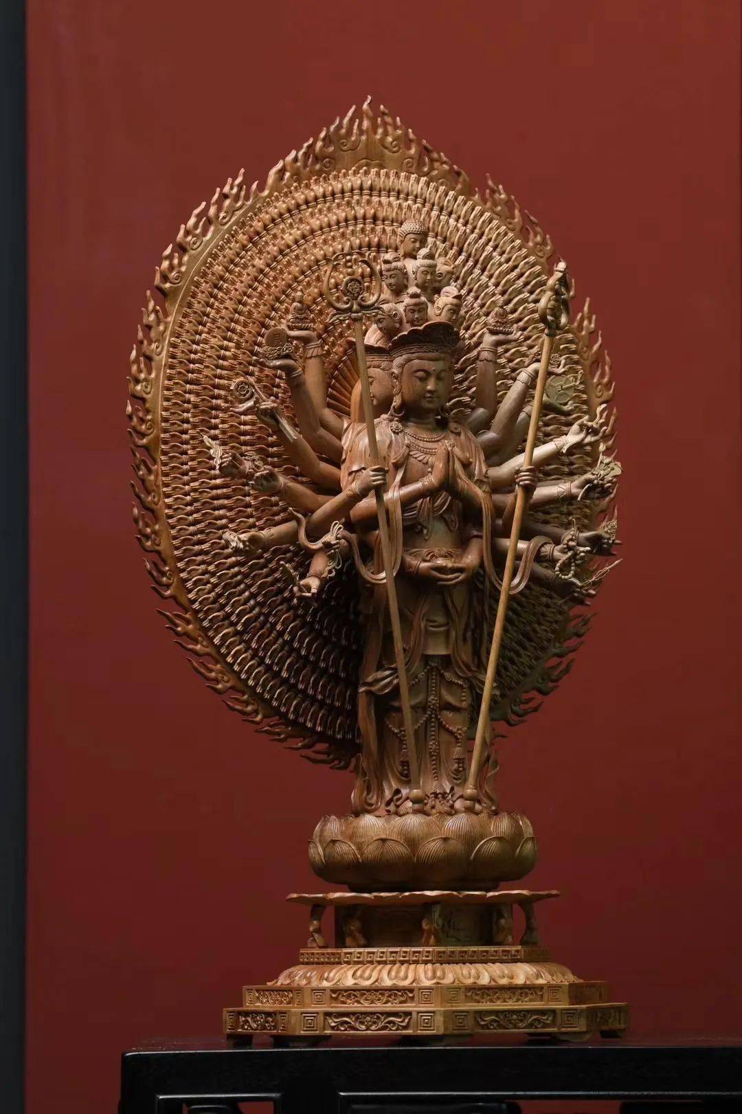 【巨匠严选】印度老山檀香·千手观音造像_法器_雕塑_重量