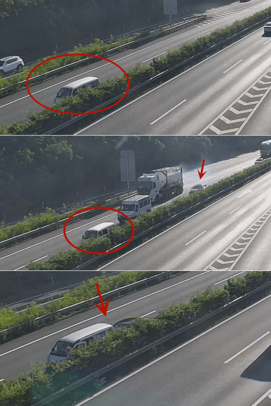 高速公路错过出口后就倒车?记12分!_面包车_前往_事故