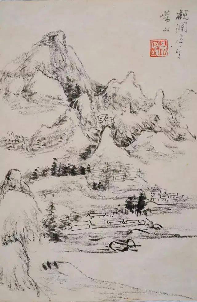 崂山写生素描图片