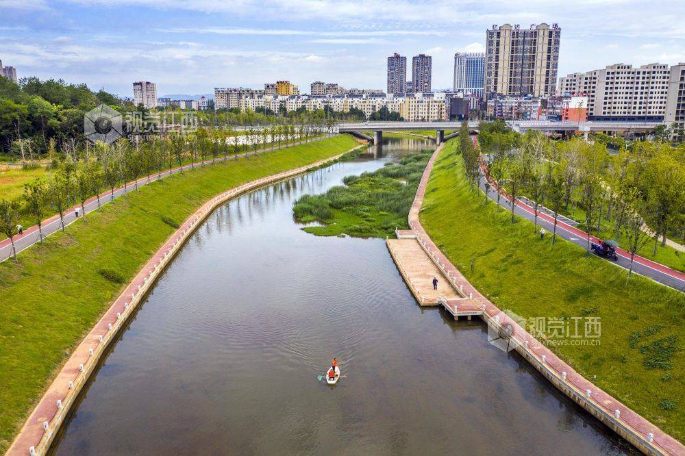 昔日臭水沟 今朝景观河_连锦河_高安市_河道