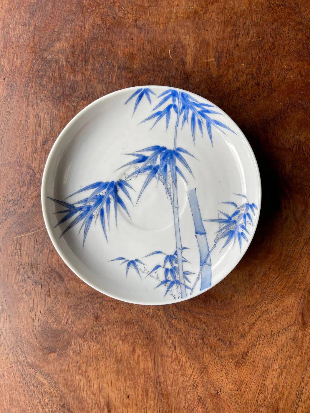 蓝料珐琅彩绘雅竹瓷盘一对_风格_清代_宫廷