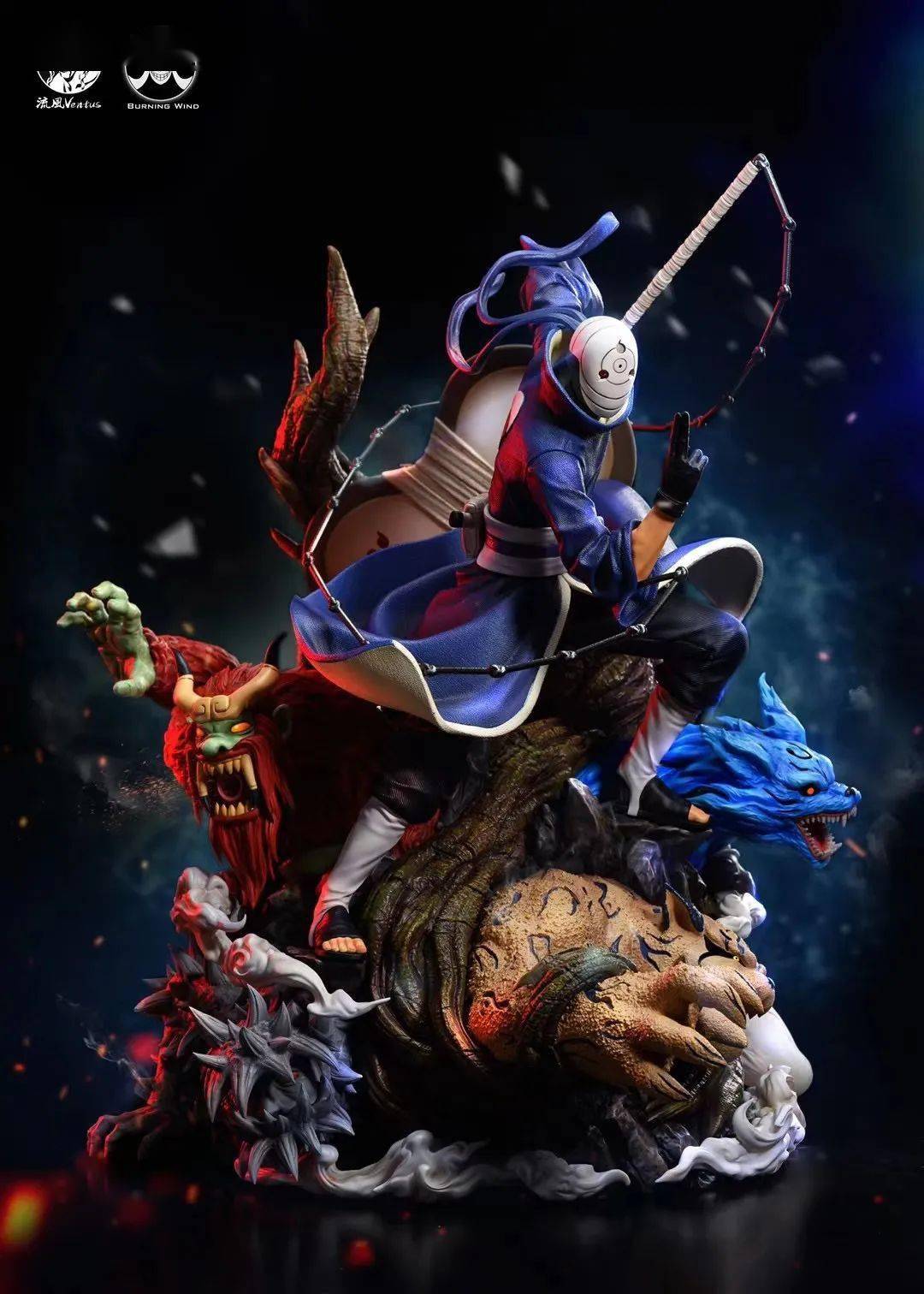 面具头雕 战损胸像底座 一条替换手臂版本:二尾透明版/二尾实色版尺寸