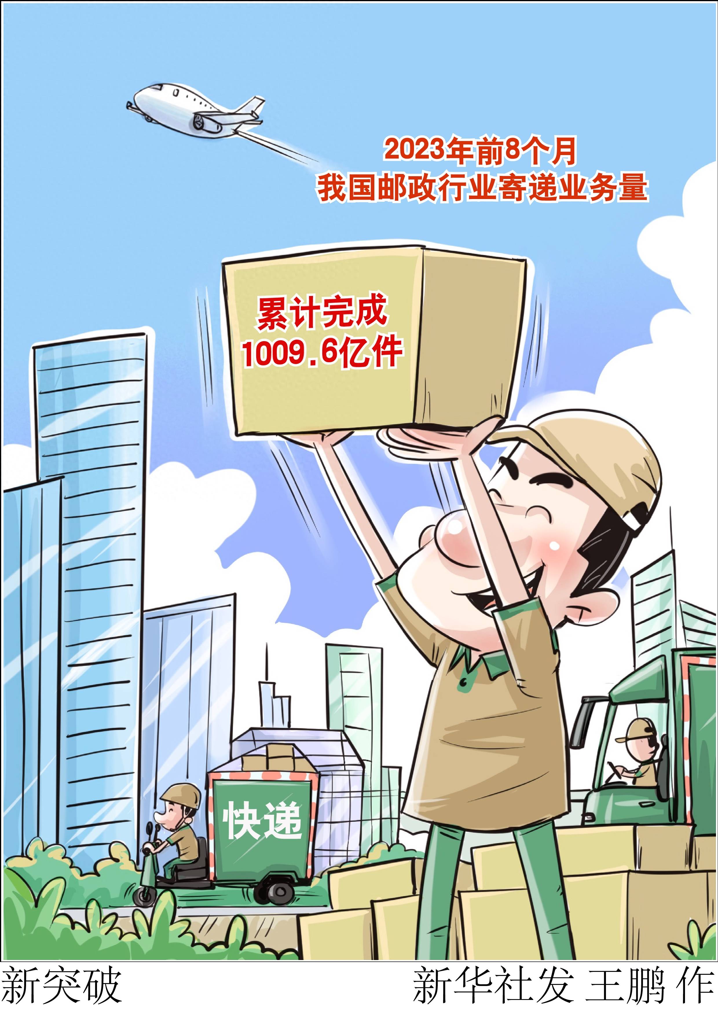 (图表·漫画)〔经济〕新突破_新华社_业务量_邮政