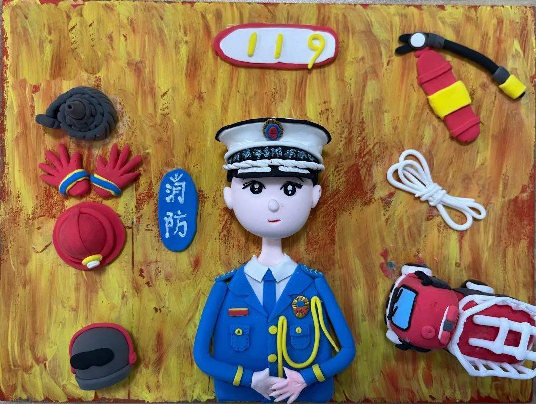 消防科普绘画手工作品展丨孩子眼中的消防,你绝对想不到